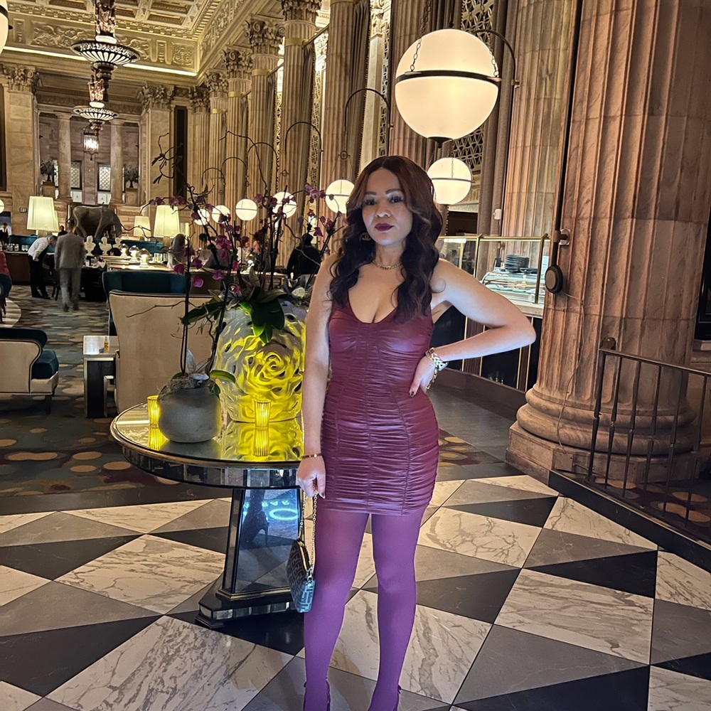 Elegant Burgundy Dress